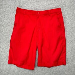 Nike Golf Tour Performance Dri-FIT Shorts Mens 32 Red Flat Front Stretch 56323